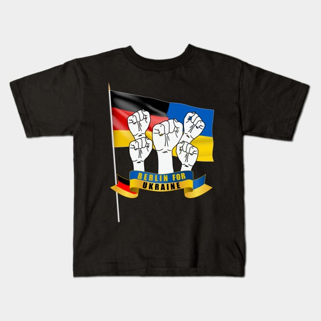 Berlin for Ukraine Kids T-Shirt by Kishu